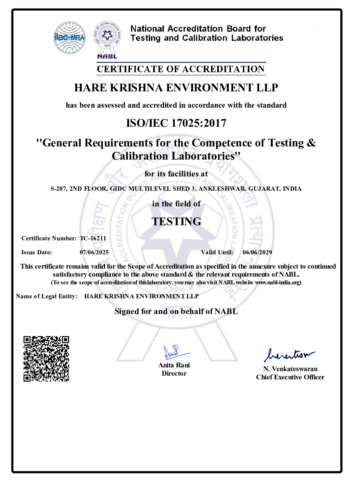 Certificate TC